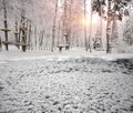 Snowy park ÃÂ  attraction in Europe